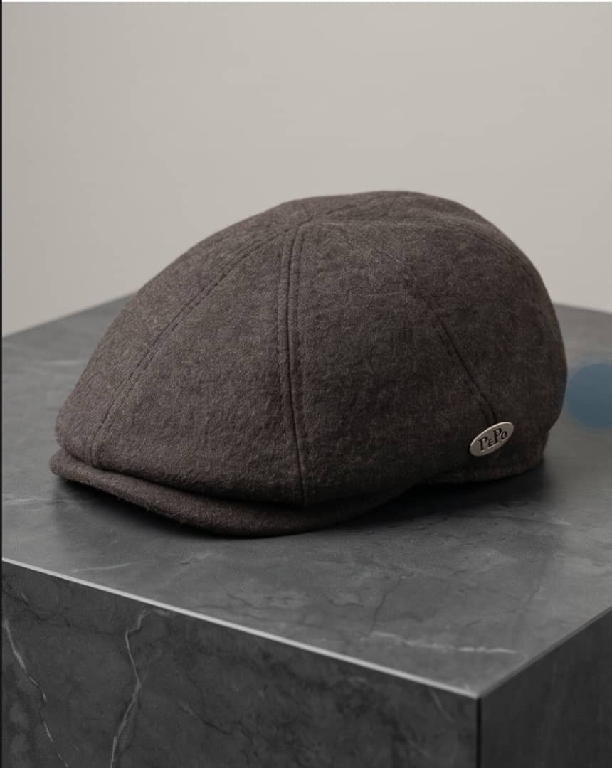 PePo Men’s Dark Grey / Charcoal Flat Cap