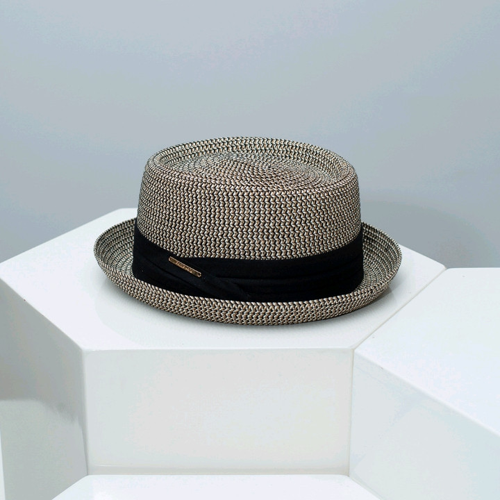 Unisex Straw Fedora Hat with Black Band