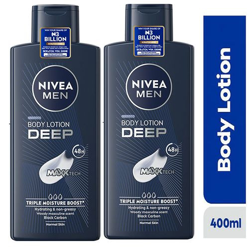 NIVEA MEN Deep Body Lotion - 400ml (Pack Of 2)