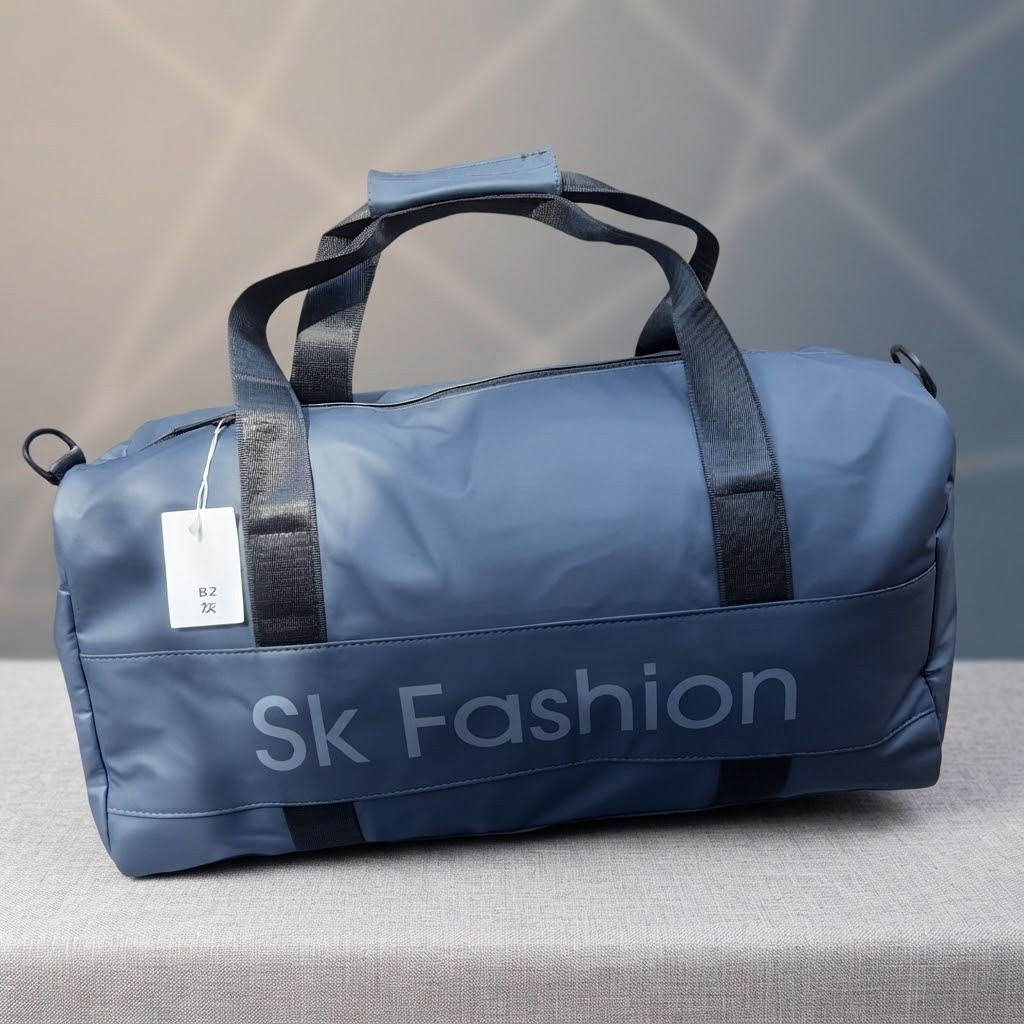 SK FASHION Waterproof Multipurpose Travel Duffel Bag with Dual Carry Handles & Front Brand Print