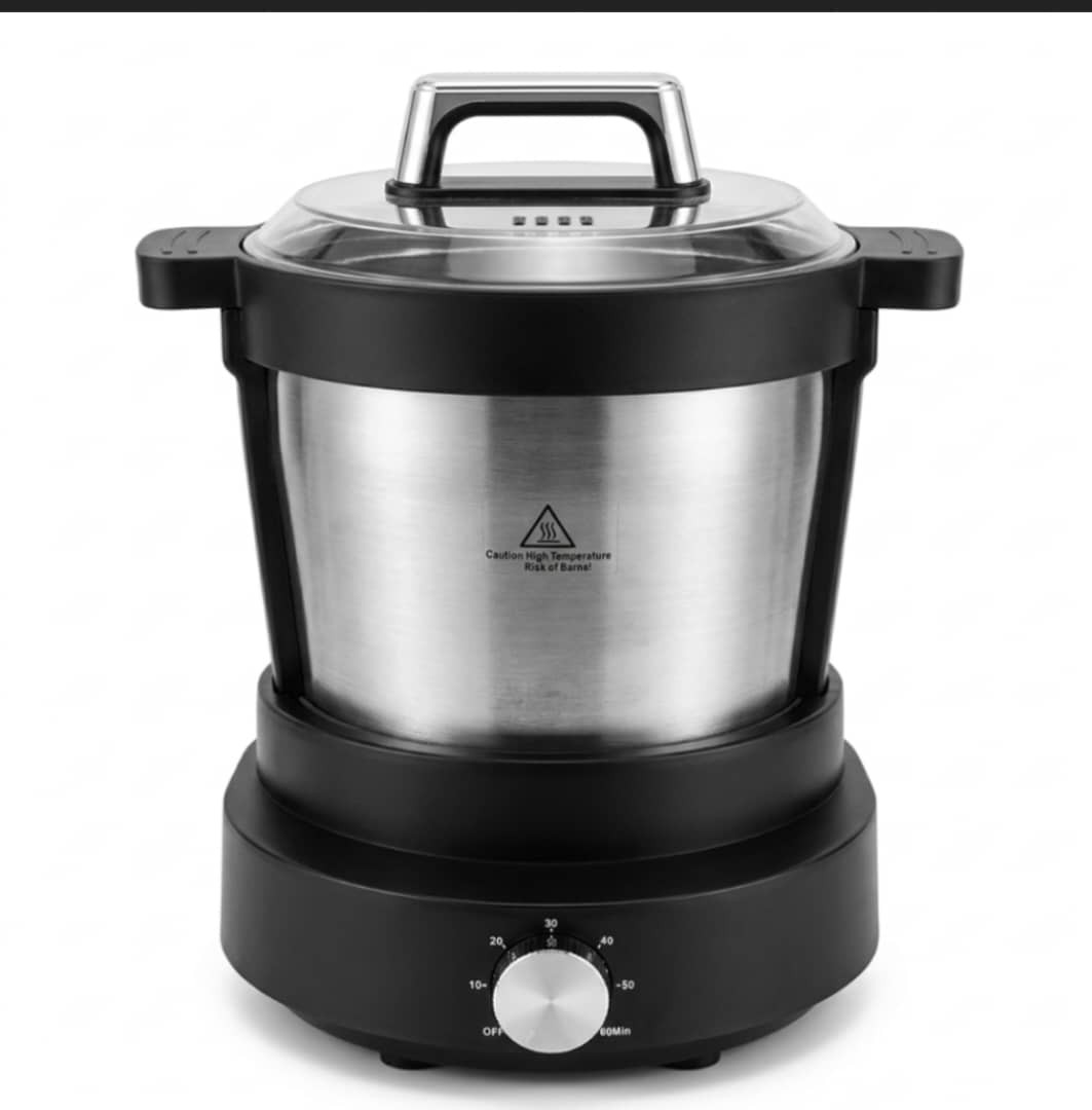 6 Litre 2-in-1 Automatic Electric Fufu Machine – Automatic Stirring & Heating Swallow Cooker for Family Kitchens