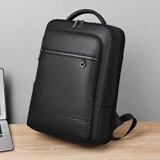 Premium Black Business Laptop Backpack with Front Zip Pockets