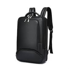 Men’s Black Laptop Backpack – Minimalist Business, Office & Travel Backpack