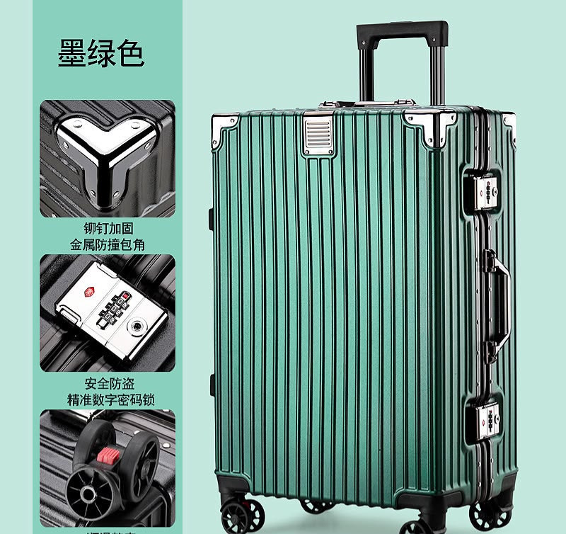 Hard-Shell Travel Suitcase – 4-Wheel Spinner Luggage with Combination Lock
